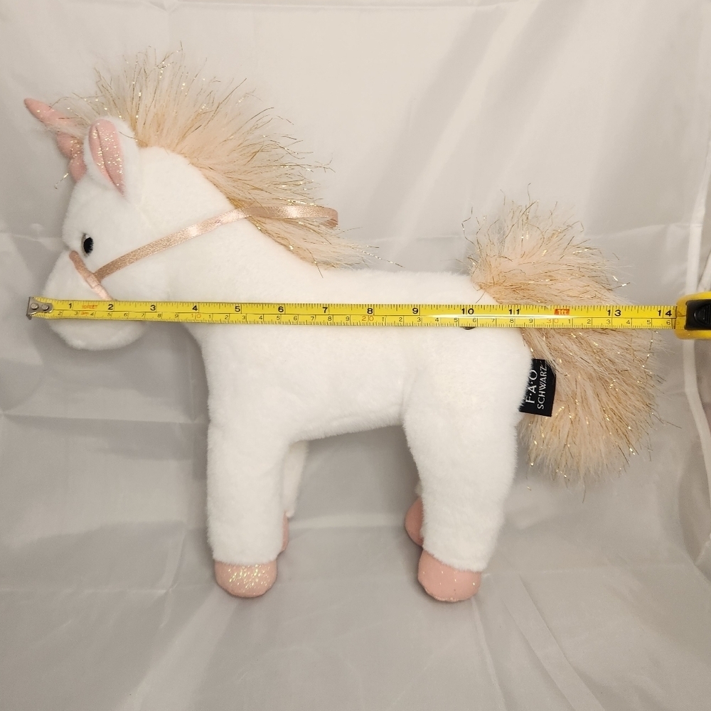 12” F.A.O Schwarz Pink Unicorn Plush Stuffed Animal - Picture 11 of 12